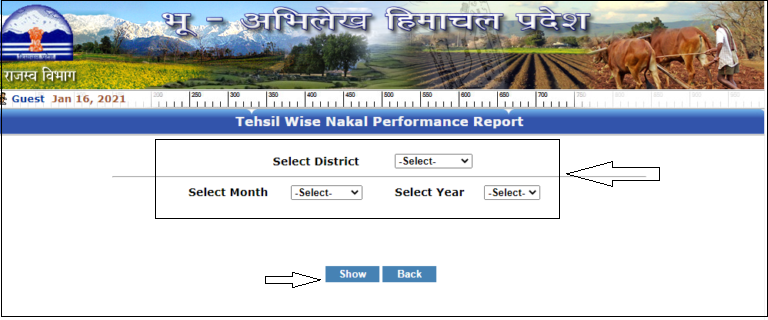 HP Bhu Naksha tehsil report