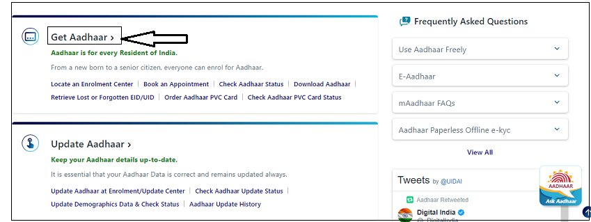 Masked Aadhaar get aadhar