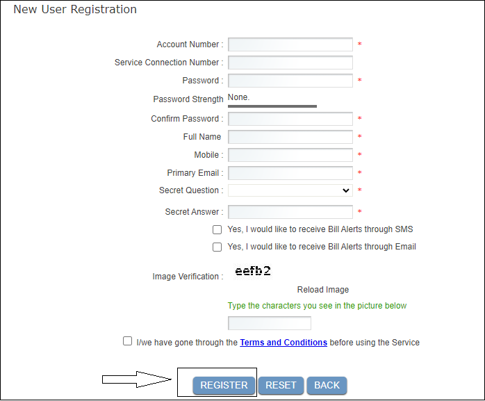 UP Bijli Bill Mafi Registration form
