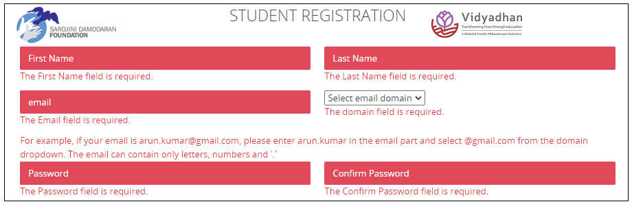 Bihar Vidyadhan scholarship registration form