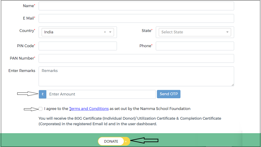 Namma School Foundation Yojana online registration form