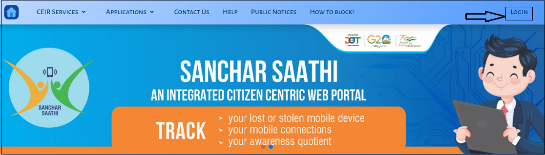 Sanchar Saathi Portal login 